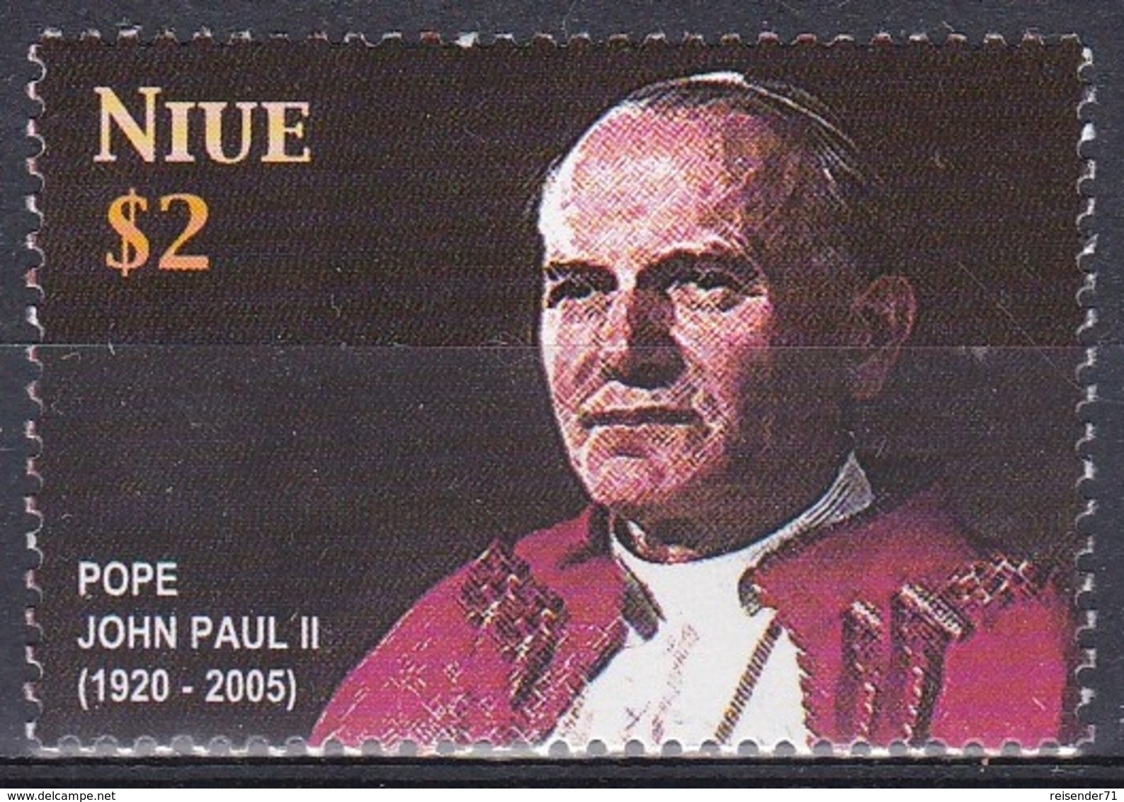 Niue 2005 Geschichte History Persönlichkeiten Religionen Christentum Papst Johannes Paul II. Pope, Mi. 1045 ** - Niue