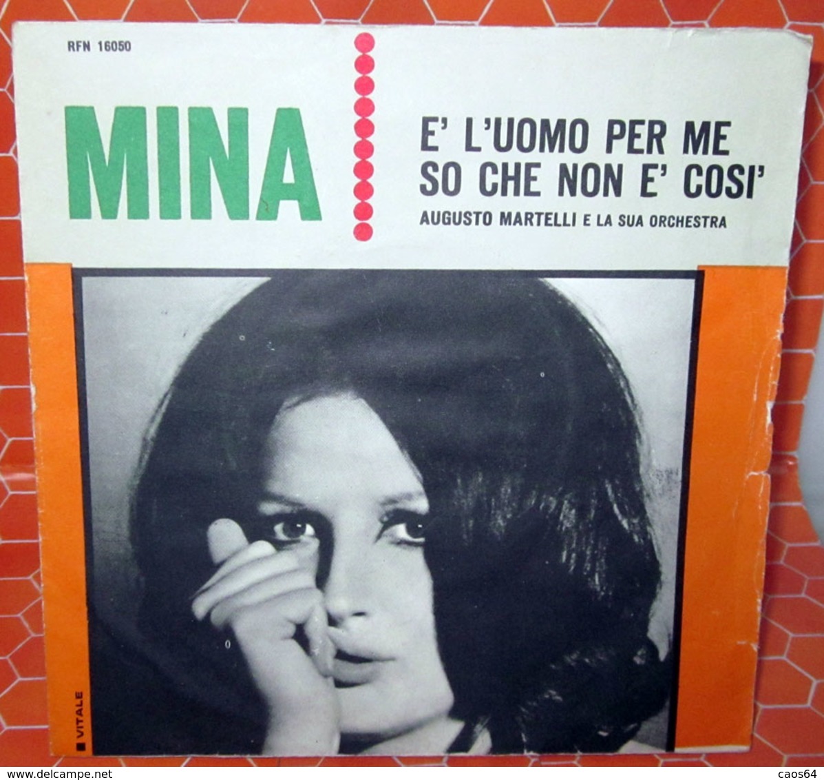 MINA E' L'UOMO PER ME  COVER NO VINYL 45 GIRI - 7" - Accessori & Bustine