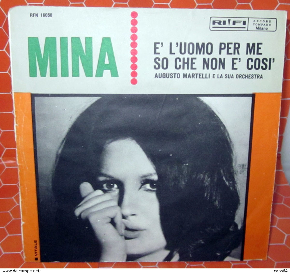 MINA E' L'UOMO PER ME  COVER NO VINYL 45 GIRI - 7" - Accessori & Bustine