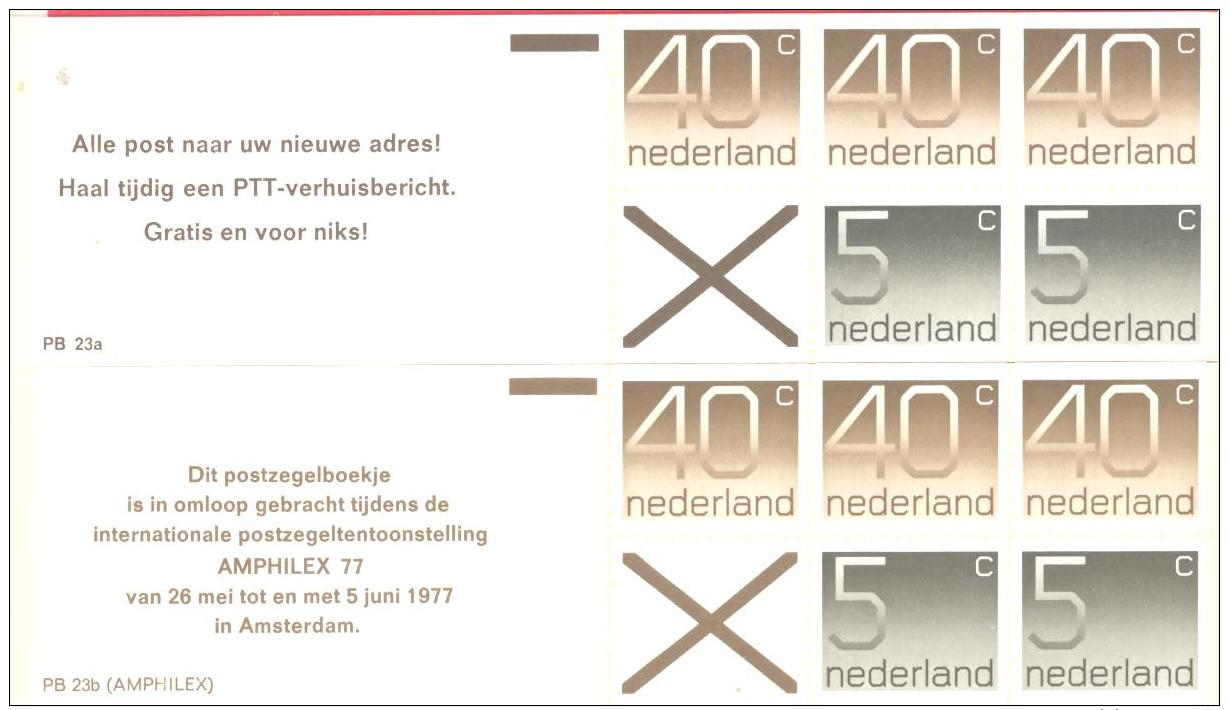 Nederland  PB 23 A + B - Booklets & Coils