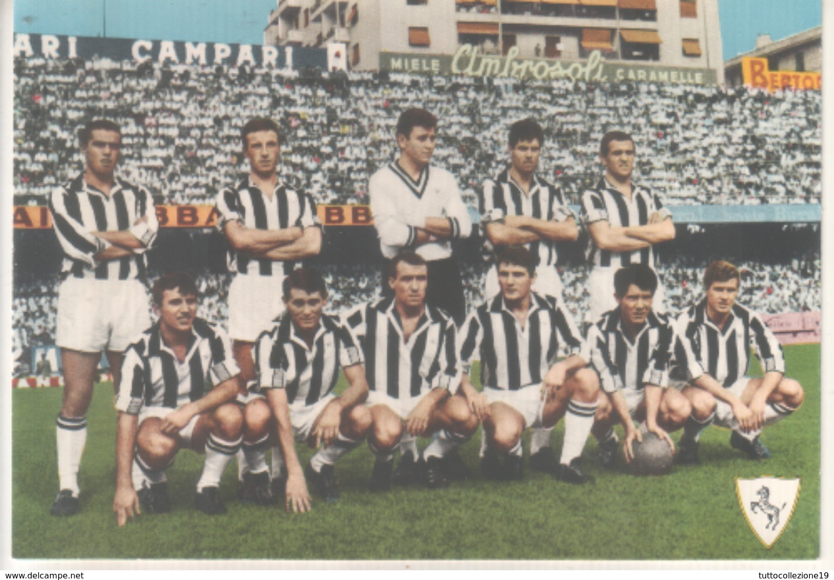 VENDO N.1 CARTOLINA DELLA SQUADRA DI CALCIO DELLA JUVENTUS,FORMATO GRANDE A COLORI - Calcio