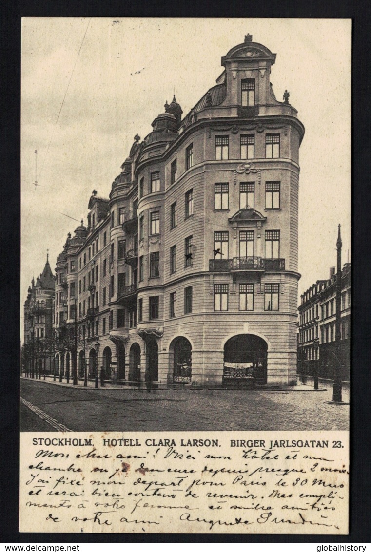 DE1624 - SWEDEN - STOCKHOLM - HOTELL CLARA LARSON - BIRGER JARLSGATAN - Suède