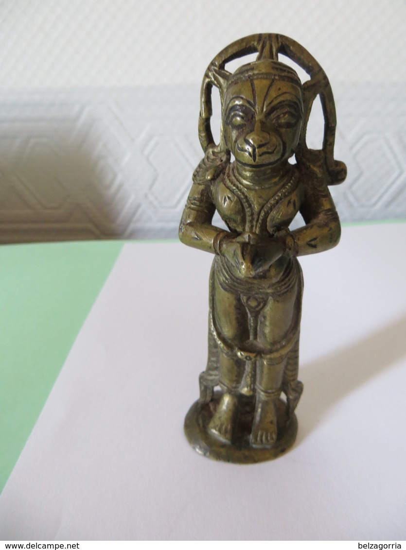 STATUETTE En BRONZE Du DIEU SINGE HANAMÂN XIXème Siècle ( Inde )  ( Pas Courant ) - SUPERBE FIGURINE, VOIR SCANS - Art Asiatique