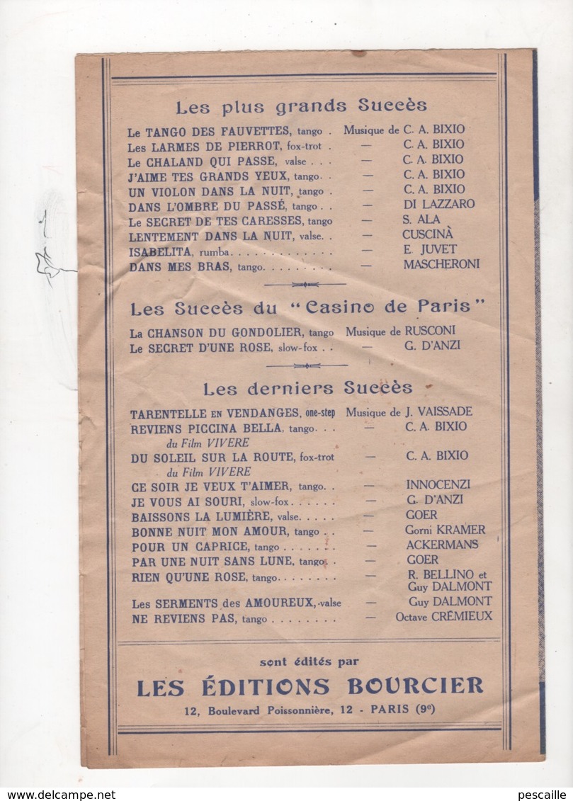 TU GRANDIS TROP VITE - UNE CREATION DE ANNETTE LAJON - PAROLES DE RENE DORIN MUSIQUE DE JEAN FRAGEROLLE - Partitions Musicales Anciennes