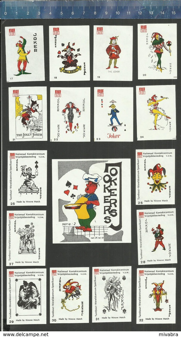 JOKER - JOKERS UITGIFTE TURNHOUT WERELDCENTRUM SPEELKAART NATIONAAL KONTAKTCENTRUM Matchbox Labels - Boites D'allumettes - Etiquettes