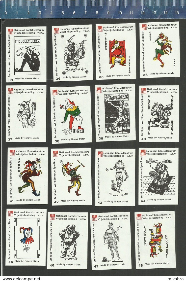 JOKER - JOKERS UITGIFTE TURNHOUT WERELDCENTRUM SPEELKAART NATIONAAL KONTAKTCENTRUM Matchbox Labels - Boites D'allumettes - Etiquettes