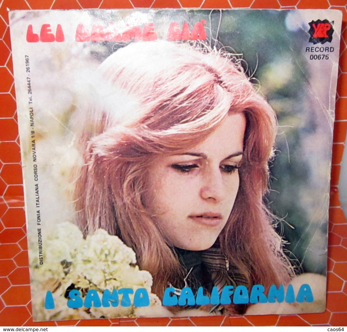 SANTO CALIFORNIA DOLCE AMORE MIO COVER NO VINYL 45 GIRI - 7" - Accessories & Sleeves