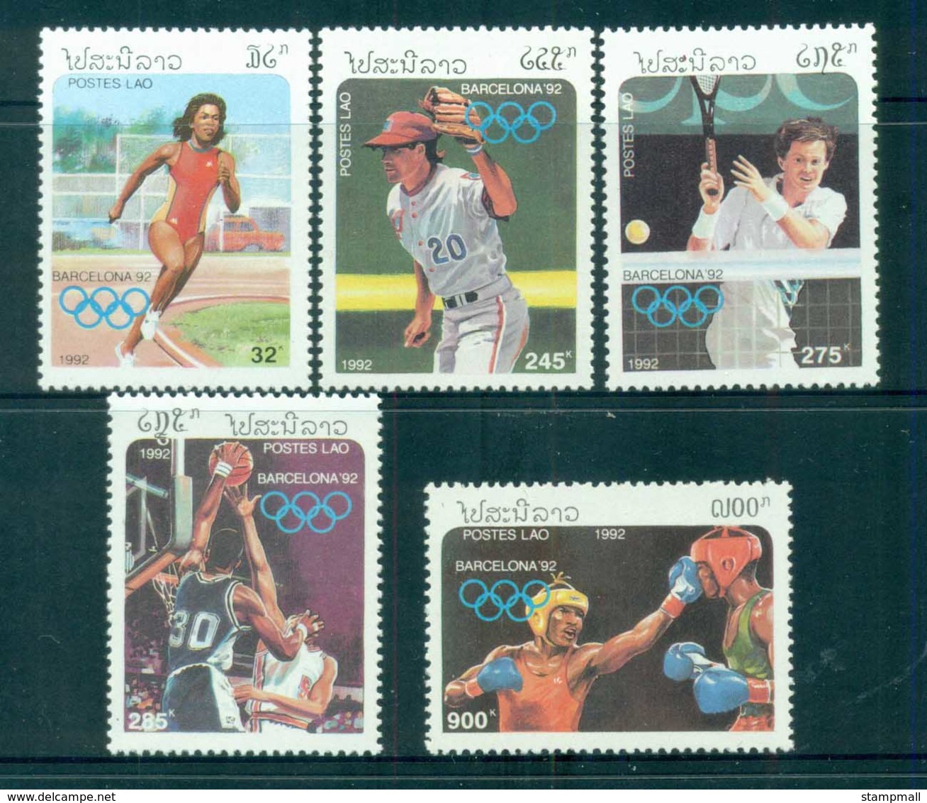 Laos 1992 Summer Olympics Barcelona MUH Lot82920 - Laos