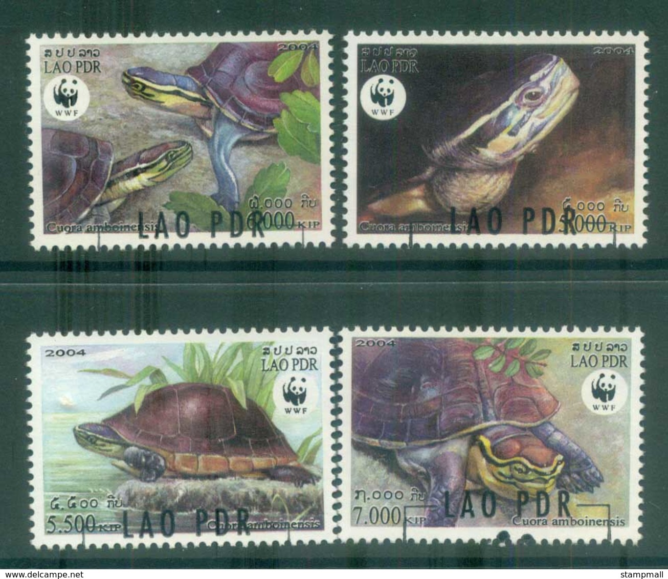 Laos 2004 WWF Malayan Box Turtle FU Lot81622 - Laos