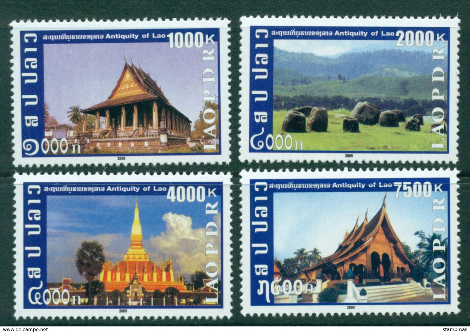 Laos 2009 Temples & Holy Places MUH Lot24476 - Laos