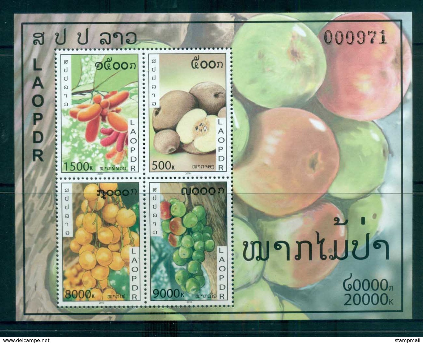 Laos 2010 Fruit MS MUH Lot82409 - Laos
