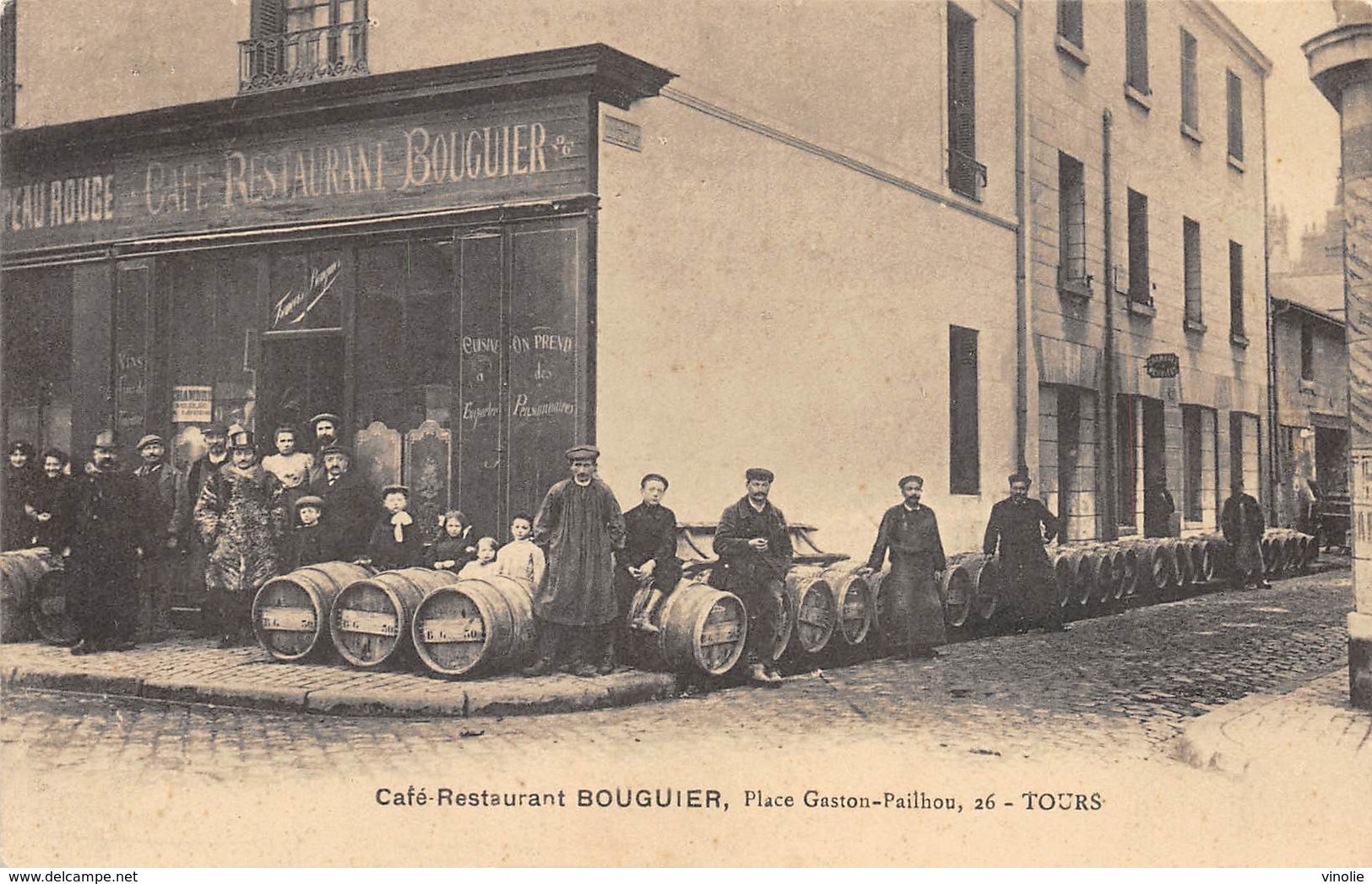 .D.18-2000  : TOURS. CAFE RESTAURANT BOUGIER. PLACE GASTON PAILHOU AU N° 26 - Tours