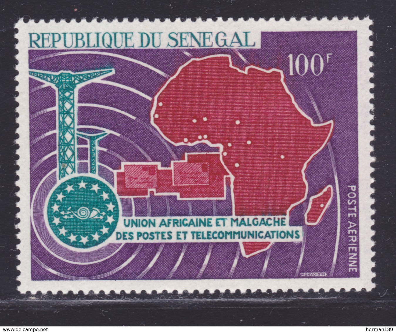 SENEGAL AERIENS N°   62 ** MNH Neuf Sans Charnière, TB (D7610) Postes Et Télécommunications - 1967 - Sénégal (1960-...)
