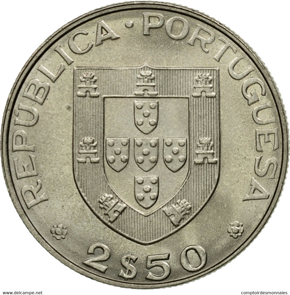 Monnaie, Portugal, 2-1/2 Escudos, Undated (1982), Lisbonne, SPL, Copper-nickel - Portugal