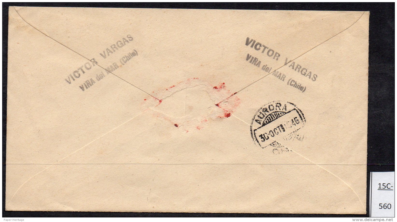 Chile 1944 Red Cross SG 350/51 On 2 Separate Commercial Covers, One Registered From Vina Del Mar - Chile