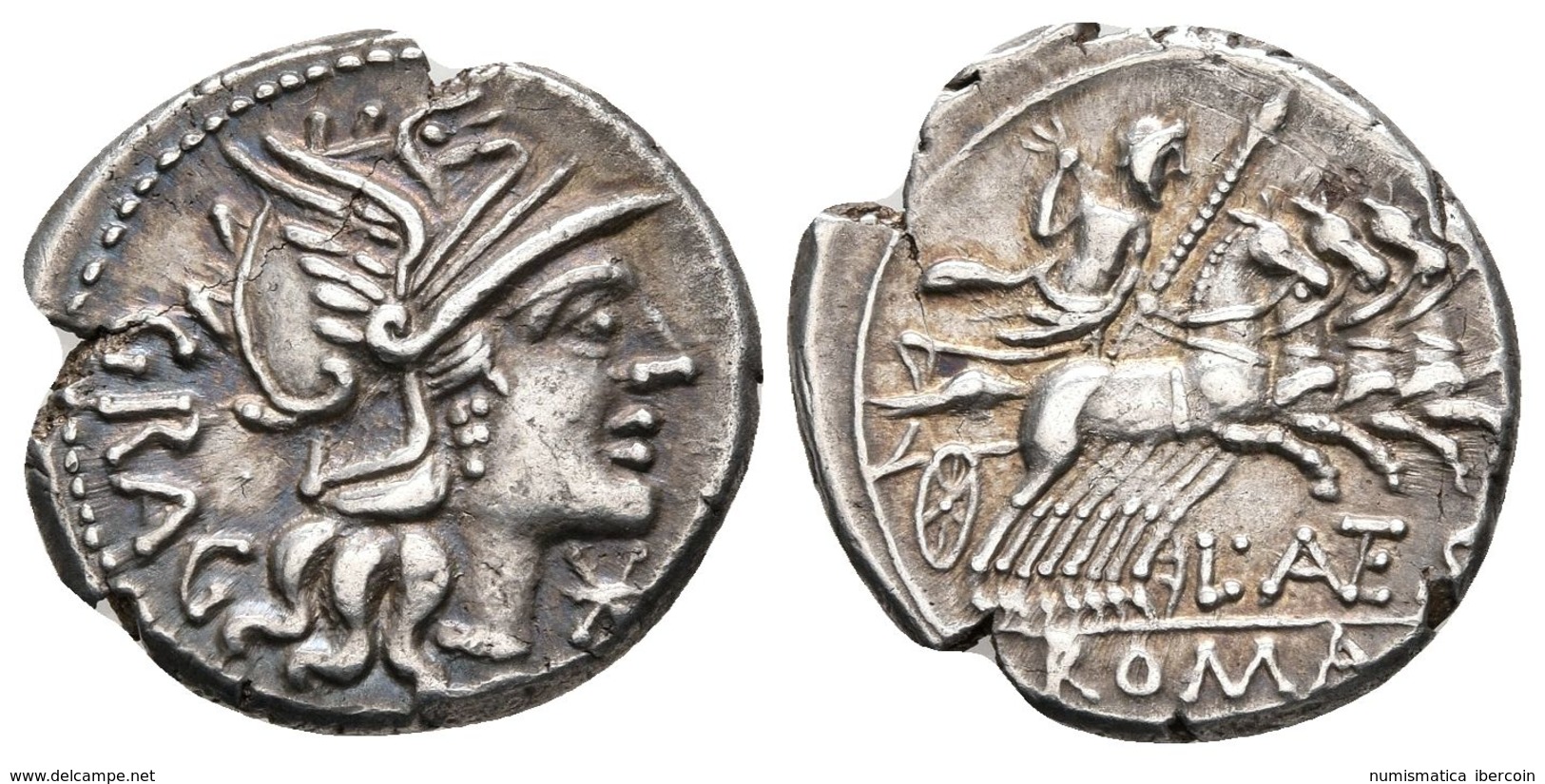 L. ANTESTIUS GRAGULUS. Denario. 136 A.C. Roma A/ Cabeza De Roma A Derecha, Bajo El Mentón Signo De Valor Y Detrás Leyend - Republic (280 BC To 27 BC)