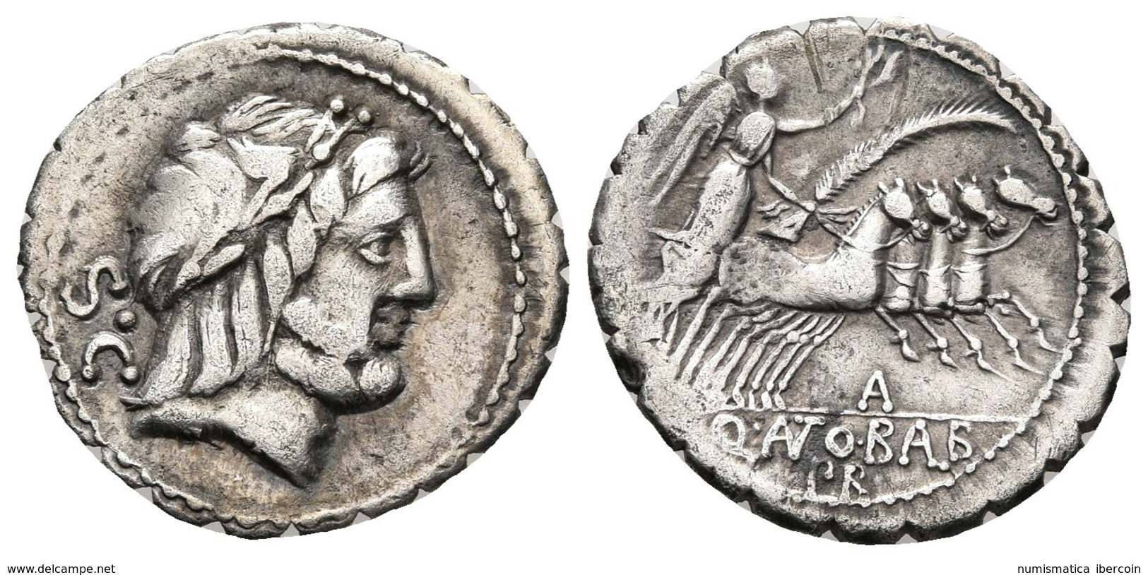 Q. ANTONIUS BALBUS. Denario. 83-82 A.C. Roma. A/ Busto Laureado De Júpiter A Derecha, Detrás S·C. R/ Victoria A Las Rien - Röm. Republik (-280 / -27)