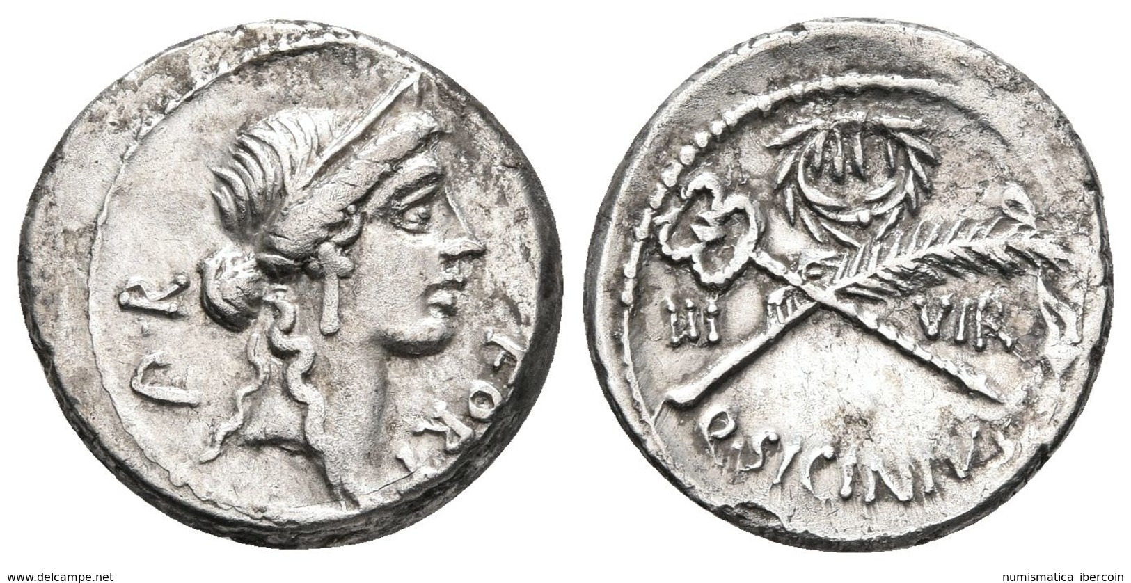 Q. SICINIUS. Denario. 49 A.C. Roma. A/ Busto Con Diadema De Fortuna  Derecha, Detrás P·R Y Delante FORT. R/ Palma Y Cadu - República (-280 / -27)