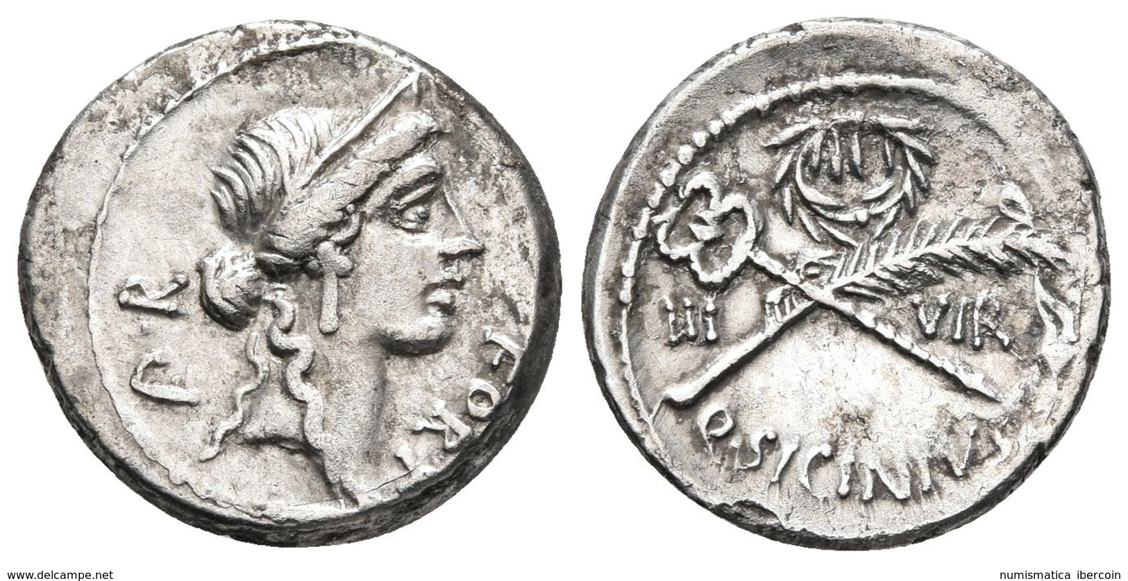 Q. SICINIUS. Denario. 49 A.C. Roma. A/ Busto Con Diadema De Fortuna  Derecha, Detrás P·R Y Delante FORT. R/ Palma Y Cadu - Republic (280 BC To 27 BC)