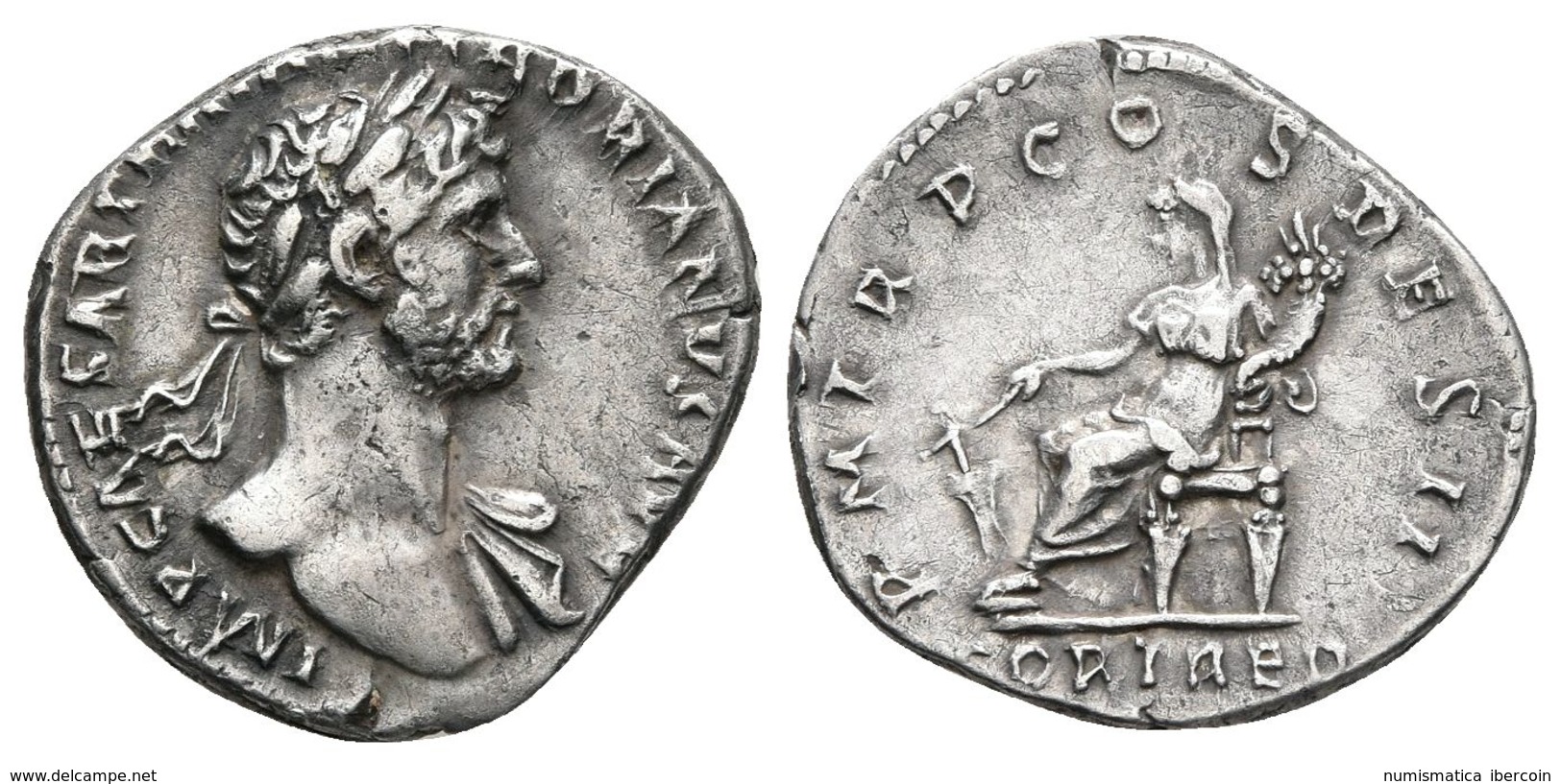 ADRIANO. Denario. 117-138 D.C. A/ Busto A Derecha Con Hombro Drapeado, IMP CAESAR TRAIAN HADRIANUS AVG. R/ Fortuna Senta - República (-280 / -27)