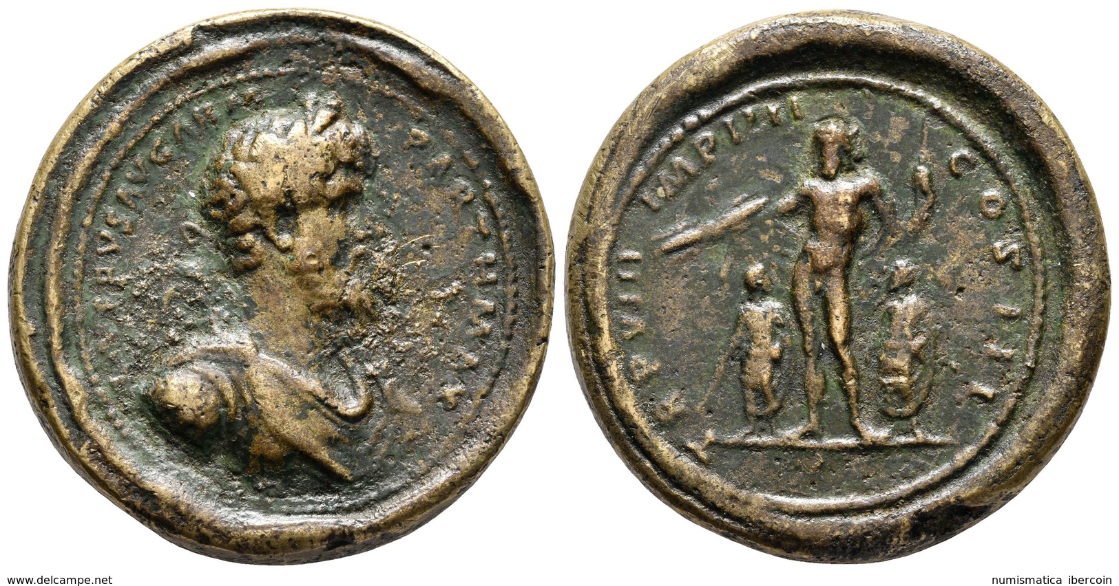 LUCIO VERO. Medallón, COPIA PADUANA. 167-168 D.C. Roma. A/ Busto Lureado, Drapeado Y Con Coraza A Derecha. L VERVS AVG A - Republic (280 BC To 27 BC)