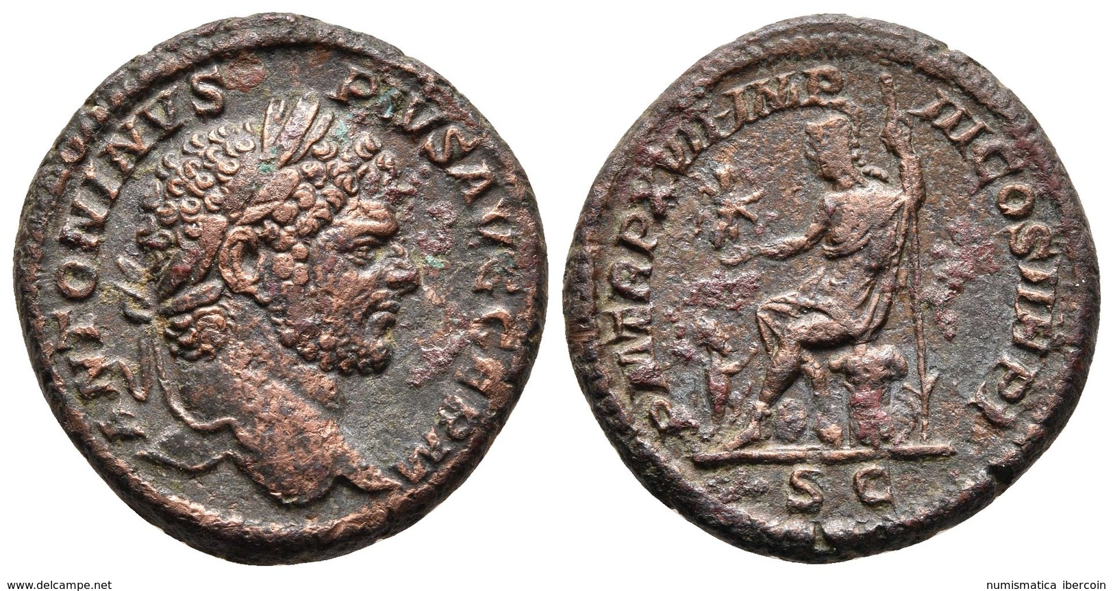 CARACALLA. As. 214 D.C. Roma. A/ Busto Laureado A Derecha. ANTONINVS PIVS AVG GERM. R/ Roma Sedente A Izquierda Con Cora - República (-280 / -27)