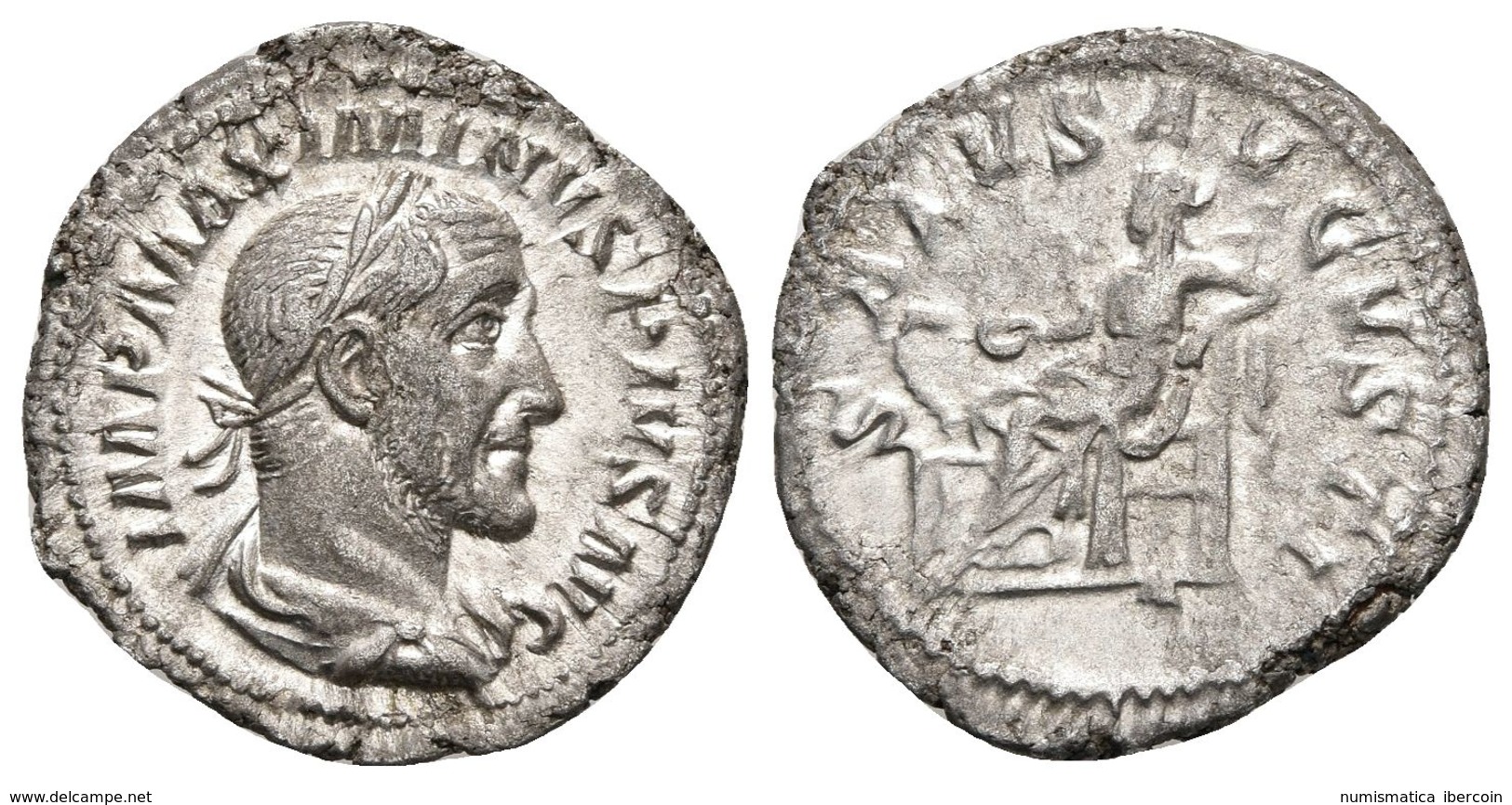 MAXIMINO I. Denario. 235-236 D.C. Roma. A/ Busto Lureado Y Drapeado Con Coraza A Derecha. IMP MAXIMINVS PIVS AVG. R/ Sal - República (-280 / -27)