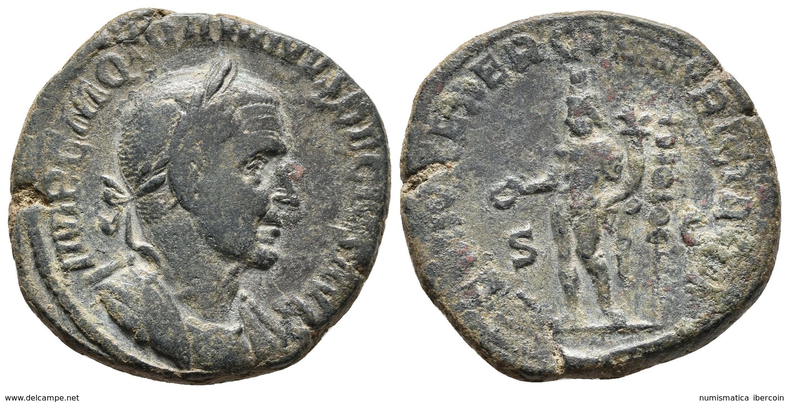 TRAJANO DECIO. Sestercio. 250-251 D.C. Roma. A/ Busto Laureado Y Con Coraza A Derecha. IMP CAES C MESS Q DECIO TRAI AVG. - República (-280 / -27)