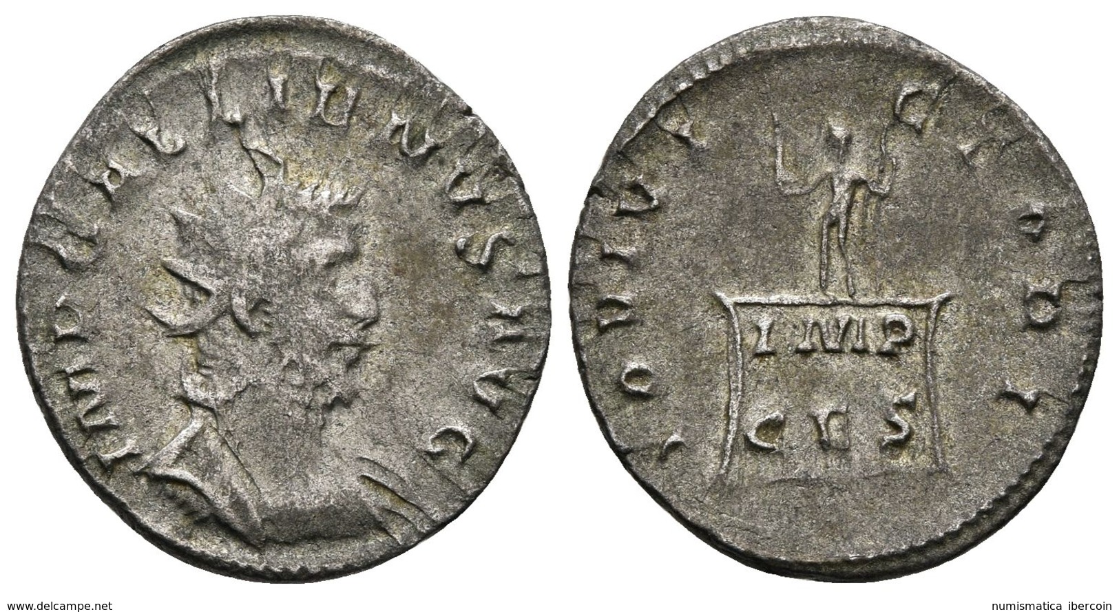 GALIENO. Antoniniano. 253-268 D.C. Colonia. A/ Busto Radiado Con Coraza Derecha. IMP GALLIENVS AVG. R/ Júpiter En Pie De - República (-280 / -27)