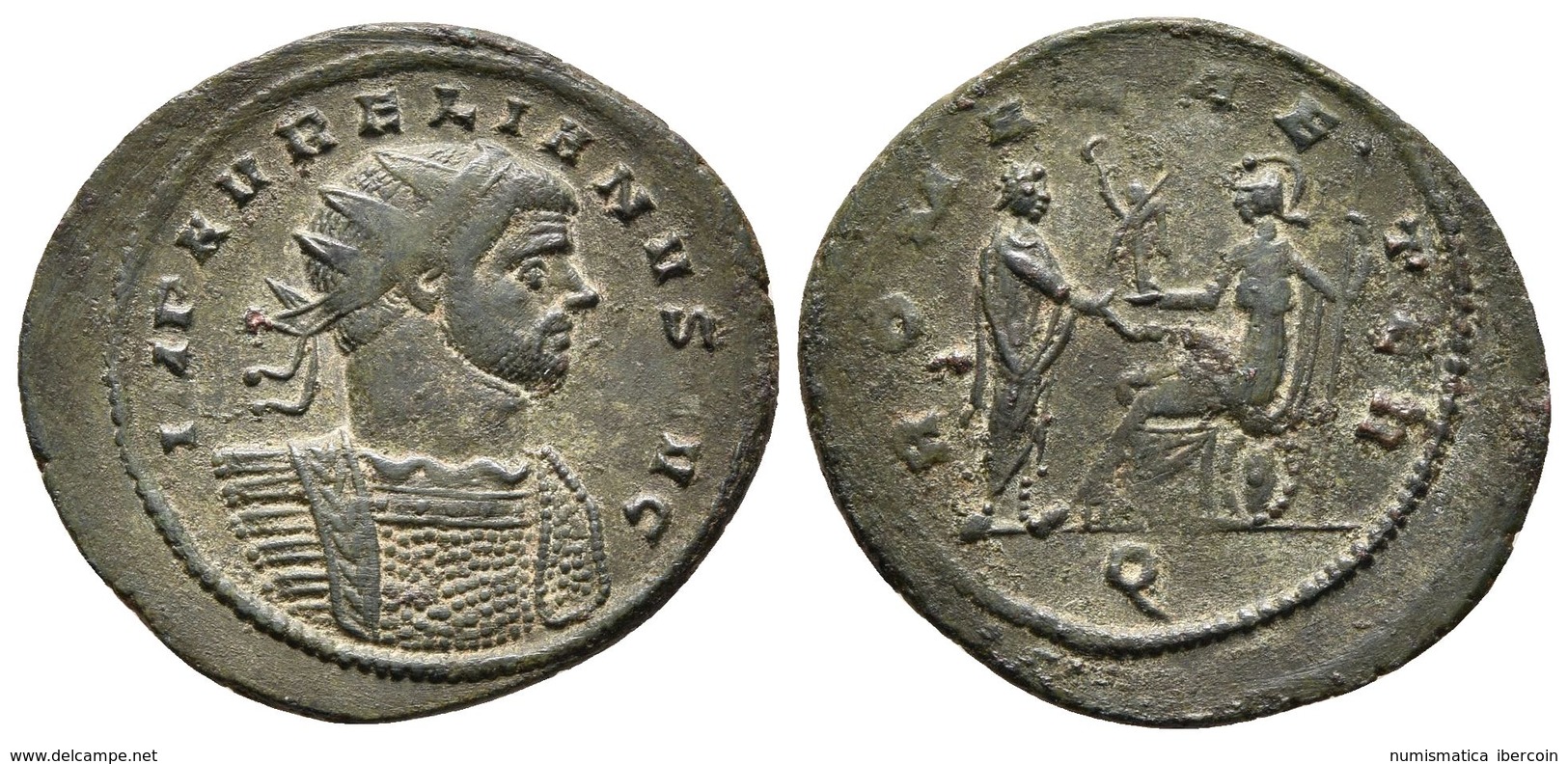 AURELIANO. Antoniniano. 270-275 D.C. Mediolanum (Milán). A/ Busto Radiado Con Coraza A Derecha. IMP AVRELIANVS AVG. R/ E - Republic (280 BC To 27 BC)