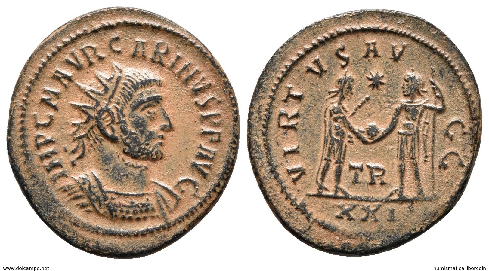 CARINO. Antoniniano. 282-283 D.C. Tripolis. A/ Busto Radiado Y Con Coraza A Derecha. IMP C M AVR CARINVS NOB C. R/ Emper - Republic (280 BC To 27 BC)