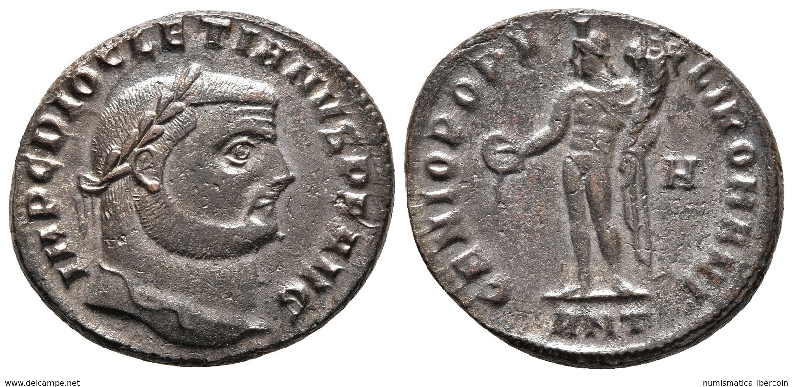 DIOCLECIANO. Follis. 284-305 D.C. Antioquía. A/ Busto Laureado A Derecha IMP C DIOCLETIANUS PF AVG. R/ Genio A Izquierda - República (-280 / -27)