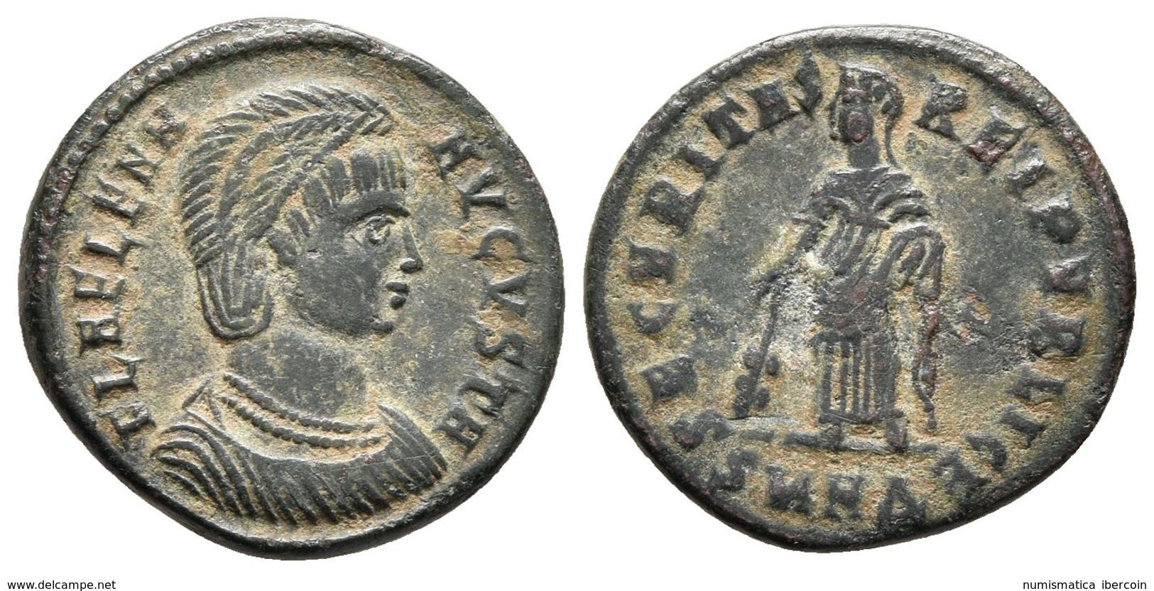 HELENA. Follis. 328-239 D.C. Nicomedia. A/ Busto Diademado Y Drapeado Con Collar Doble A Derecha. FL HELENA AVGVSTA. R/  - Republic (280 BC To 27 BC)