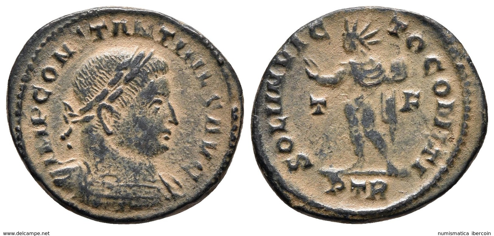 CONSTANTINO I. Follis. 313-315 D.C. Treveri (Trier). A/ Busto Laureado Con Coraza A Derecha. CONSTANTINVS P F AVG. R/ So - República (-280 / -27)