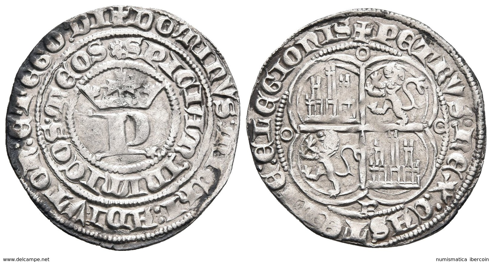 PEDRO I. Real. (1350-1368). Burgos. P Coronada Rematada En Su Parte Inferior Por Estrella De 6 Puntas. AB 378 Var. Ar. 3 - Otros & Sin Clasificación