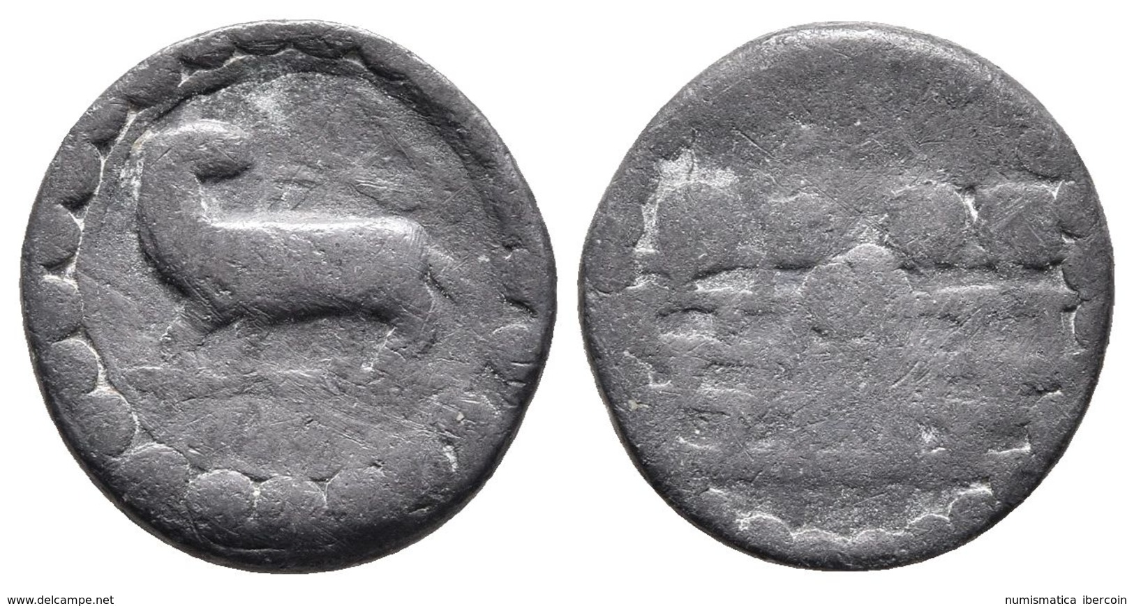 MURO. Plomo. Mallorca. A/ Agnus Dei O Cordero De Dios. R/ Muro Con Puerta. Cru.VS 2418. Pb. 3,66g. BC. Muy Raro. - Otros & Sin Clasificación