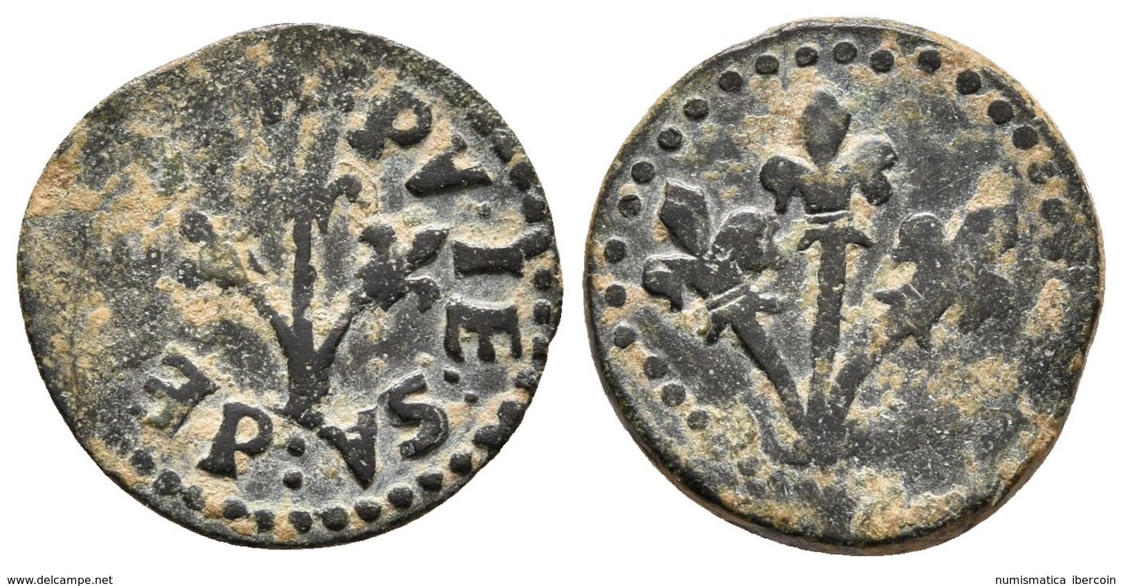 LLEIDA. Pugesa. Cru.L. 1763; Cru.C.G. 3771. Ae. 2,68g. MBC+. - Other & Unclassified