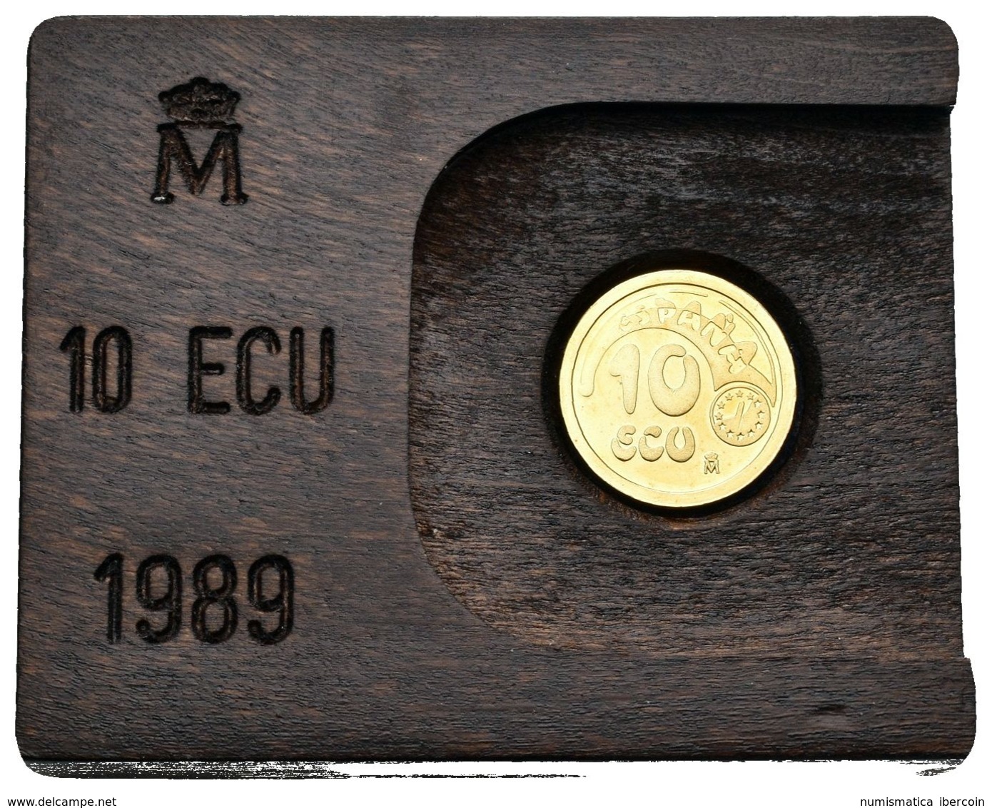 JUAN CARLOS I. 10 Ecu. 1989. Au. 3,48g. Presentado En Estuche Oficial. PROOF. - Otros & Sin Clasificación