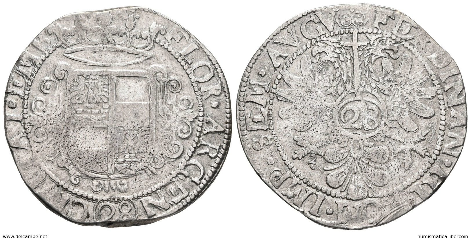 HOLANDA. Fernando III. 28 Stuivers. (1637-1657). Emden. Davenport 508. Ar. 19,85g. MBC. - Sonstige & Ohne Zuordnung