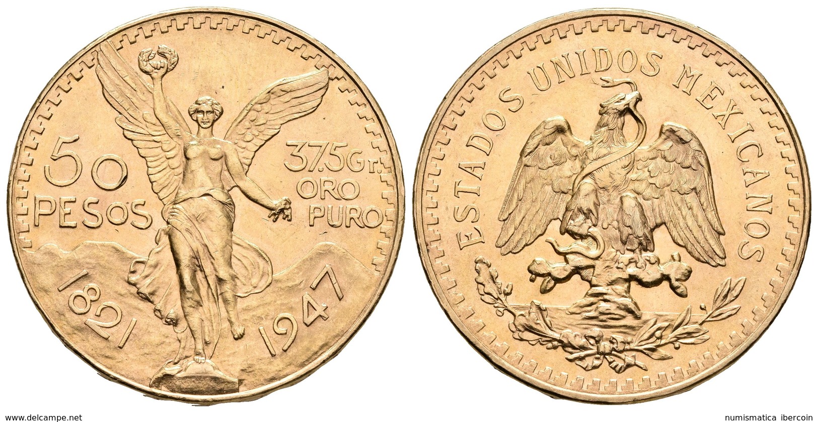 MEXICO. 50 Pesos. 1947. México. Km# 481. Au. 41,72g. Marquitas. EBC-. - Sonstige & Ohne Zuordnung