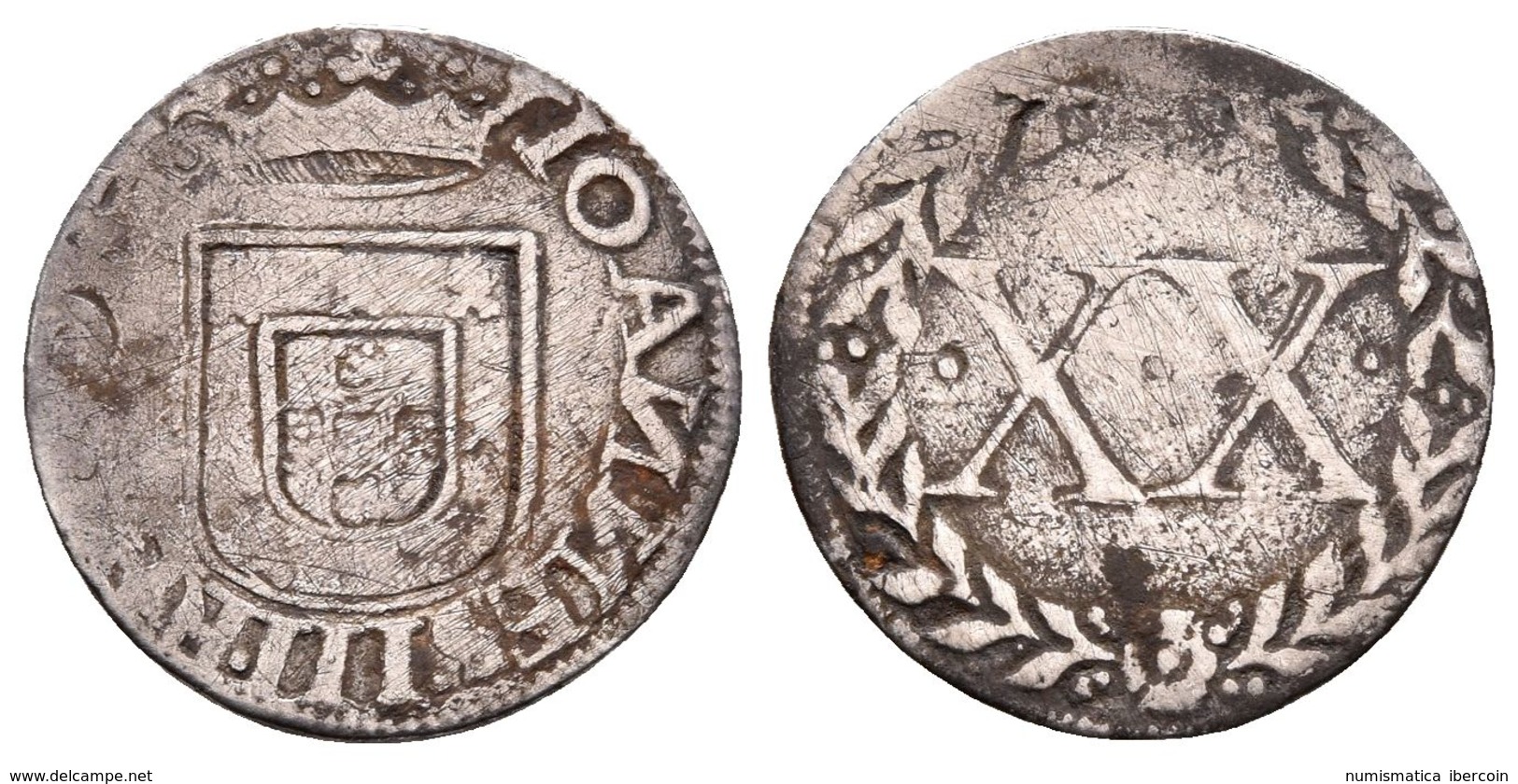 PORTUGAL. Joao III. Vintem. 1521-1557. N Invertida. Gomes 66.05. Ar. 1,47g. MBC-. - Other & Unclassified