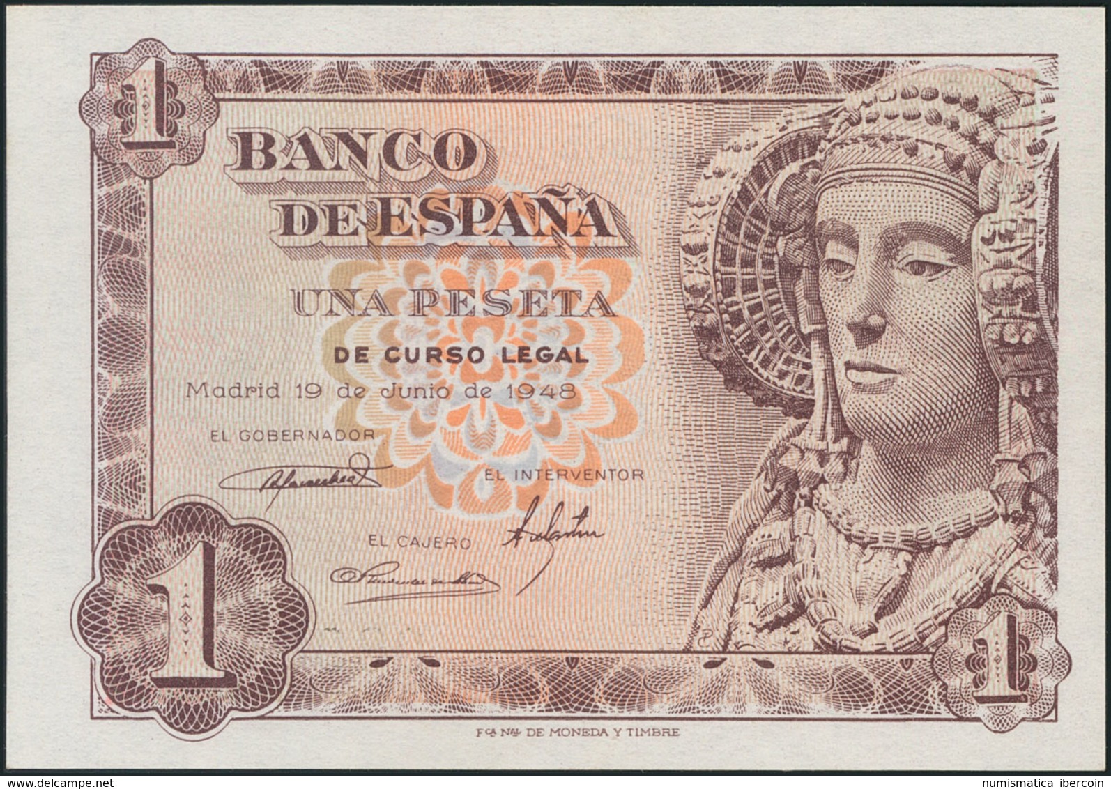 1 Peseta. 19 De Junio De 1948. Sin Serie. (Edifil 457). SC. - Other & Unclassified