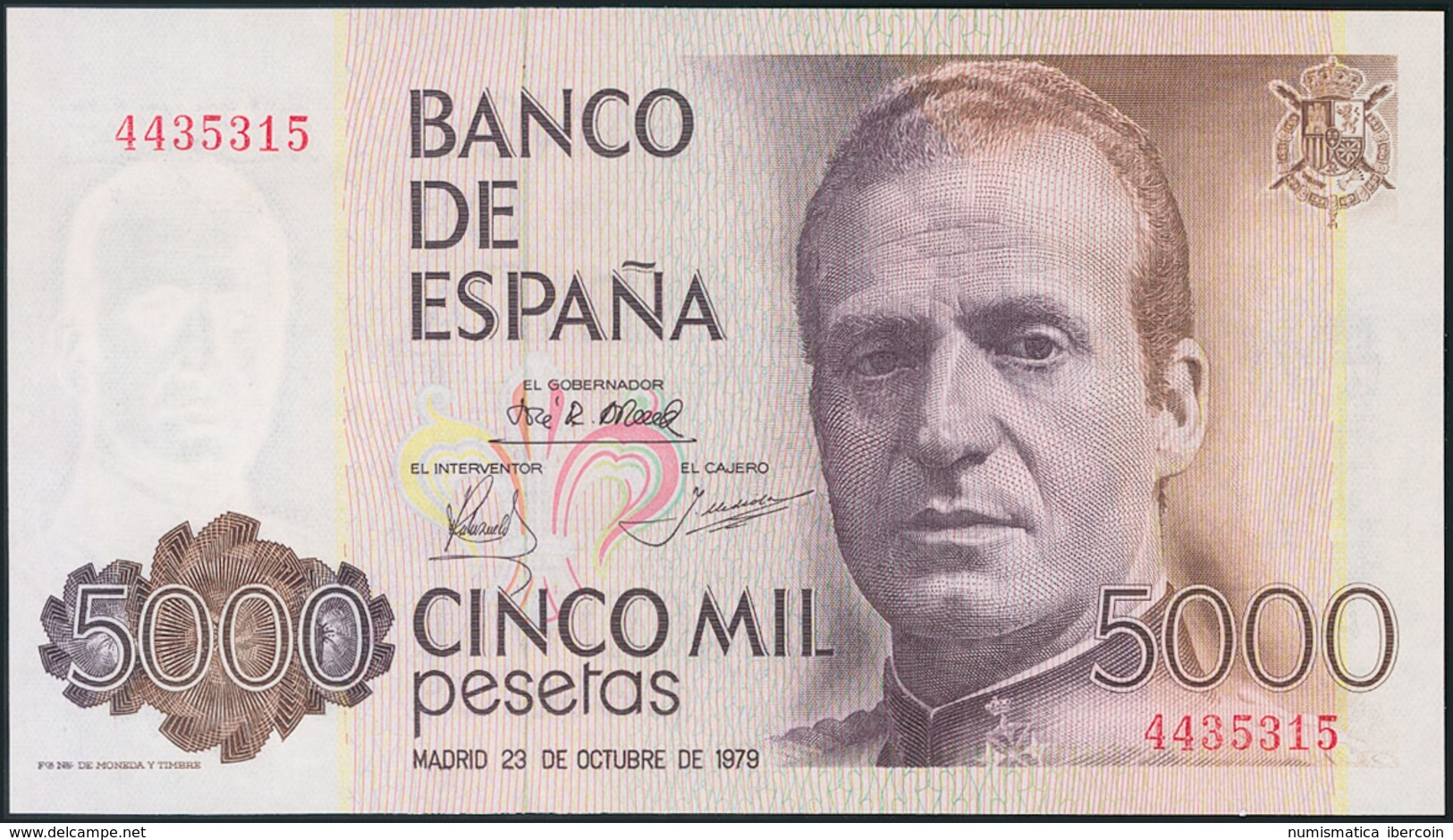 5000 Pesetas. 23 De Octubre De 1979. Sin Serie. (Edifil 2017: 478). SC. - Other & Unclassified