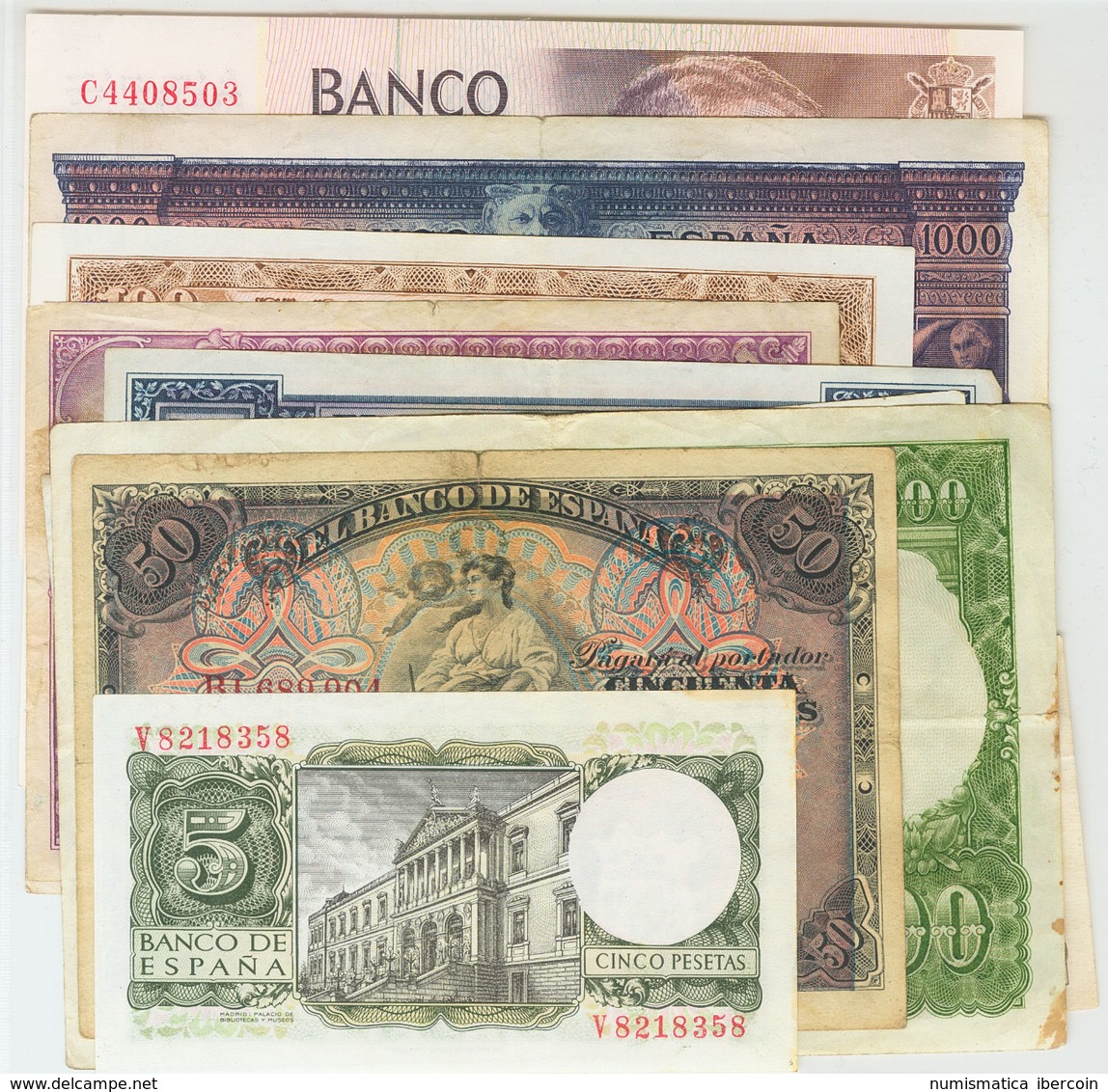 BILLETES ESPAÑOLES. Conjunto De 12 Billetes De España Diferentes Desde 1906 A 1979. MC/EBC. A EXAMINAR. - Otros & Sin Clasificación