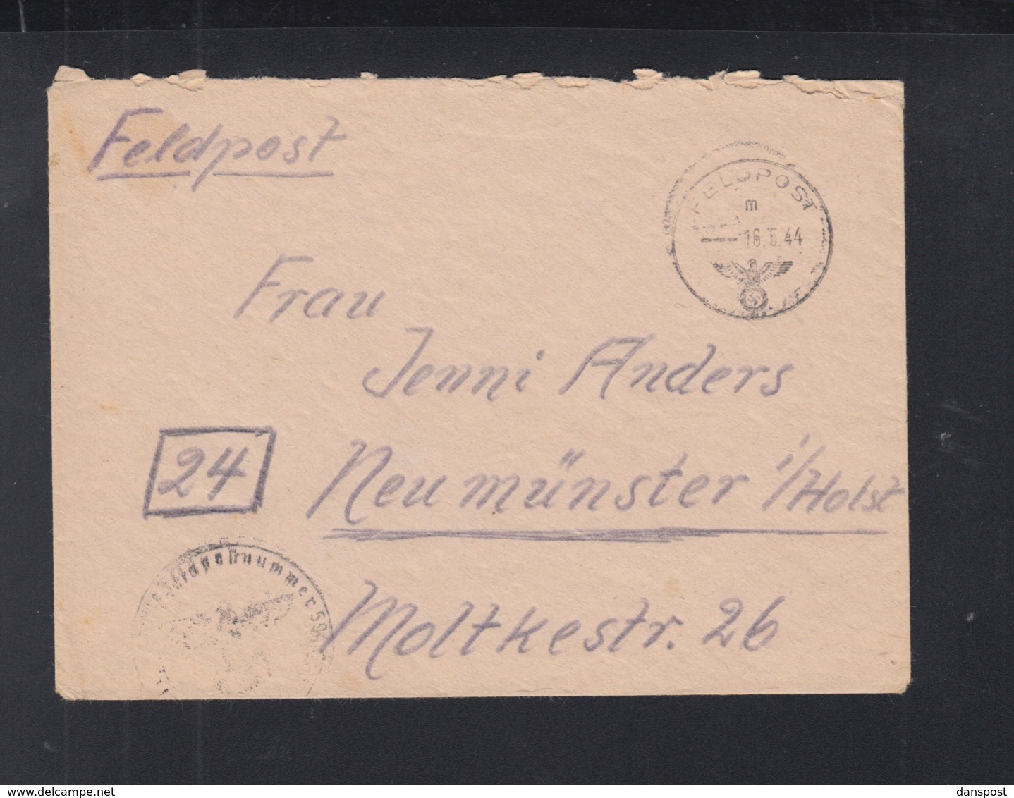 Dt. Reich Inselpost 59447 E Leros Griechenland Greece - Covers & Documents