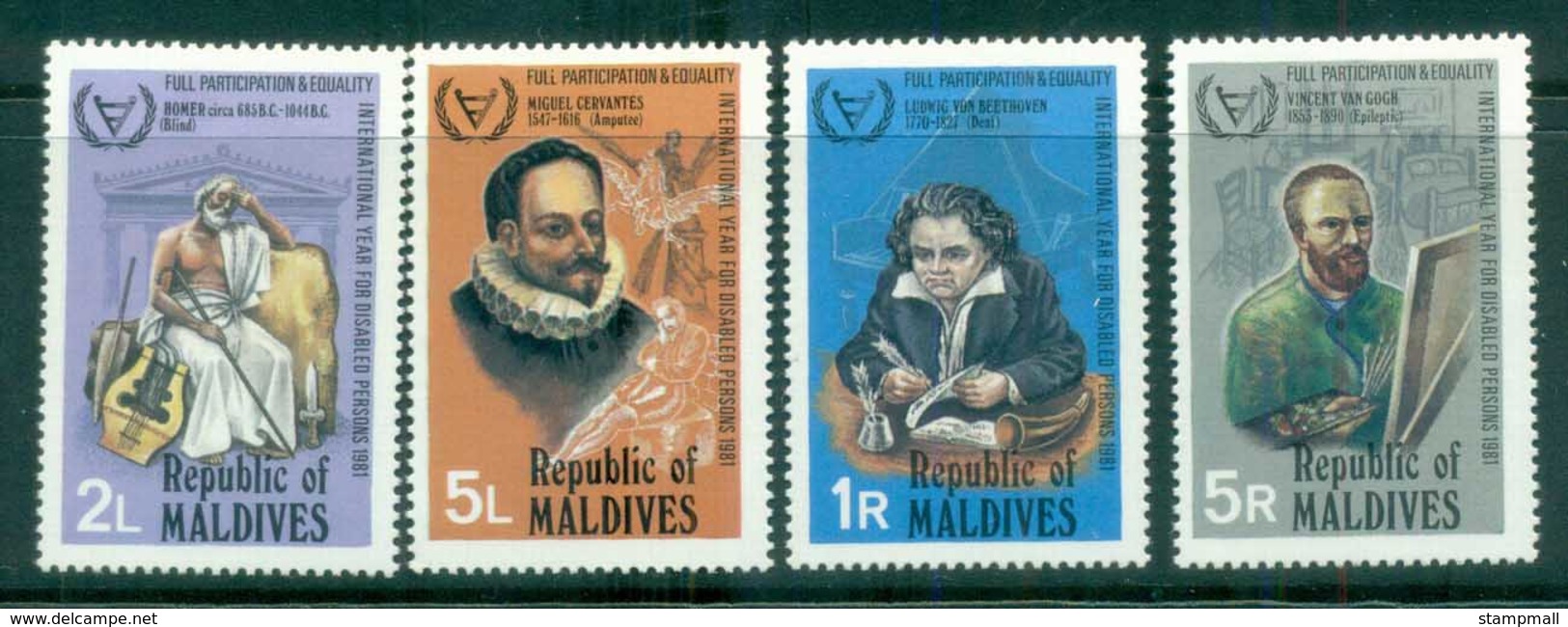 Maldive Is 1981 Intl. Year Of The Disabled MLH Lot79928 - Maldives (1965-...)