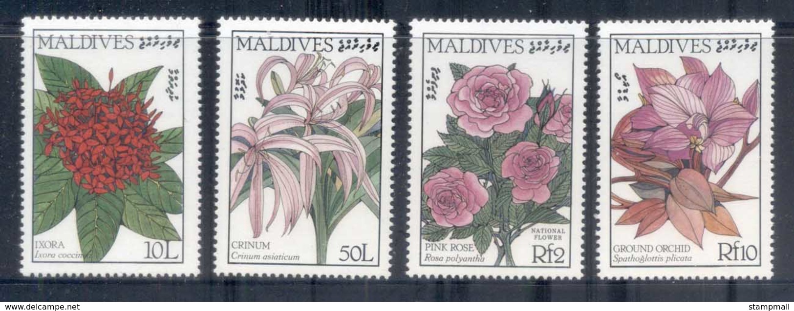 Maldive Is 1987 Flowers (4/6) MUH - Maldivas (1965-...)