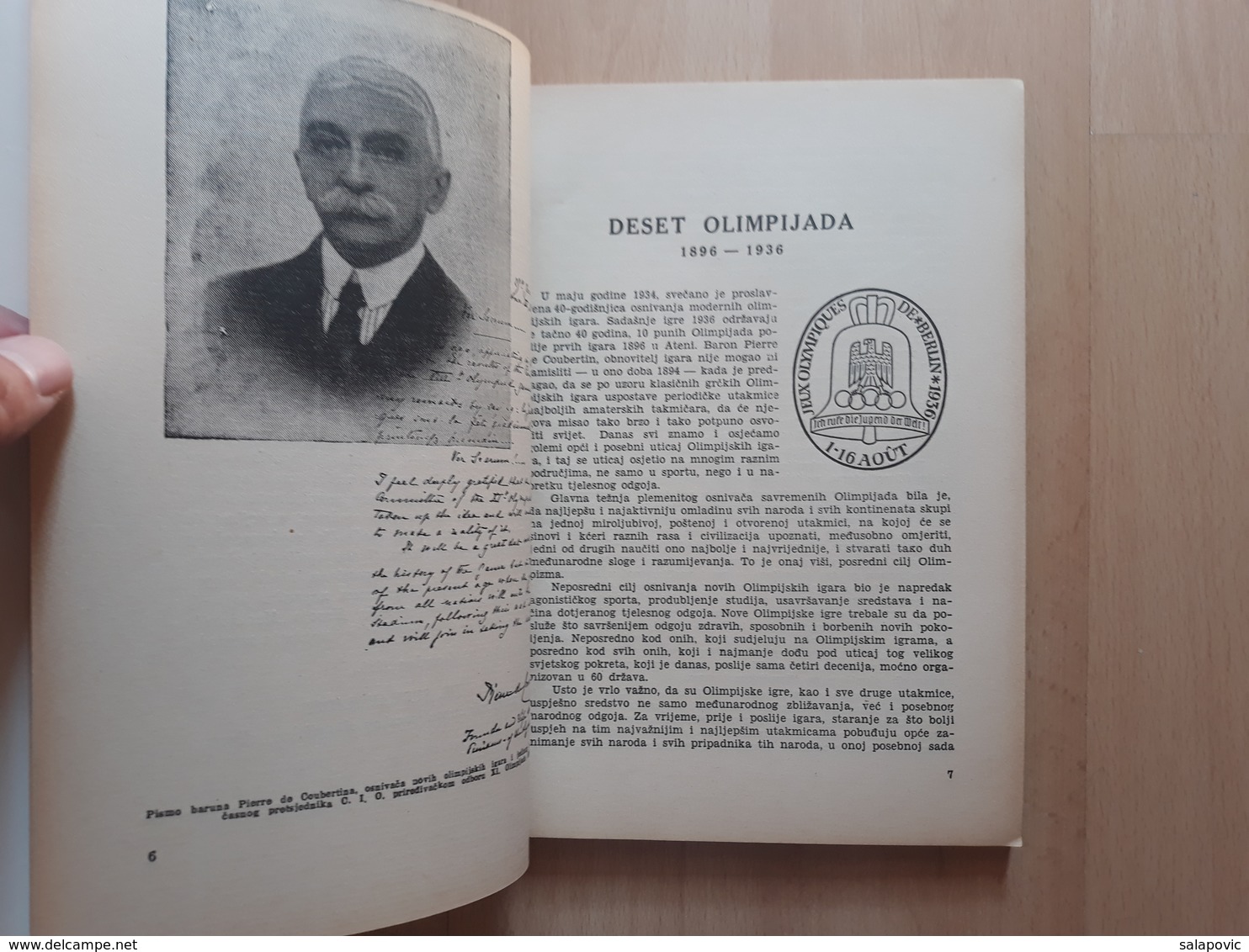 HRVOJE MACANOVIĆ: OLYMPIA 1936 Berlin SAVREMENE OLIMPIJSKE IGRE Rrare - Livres