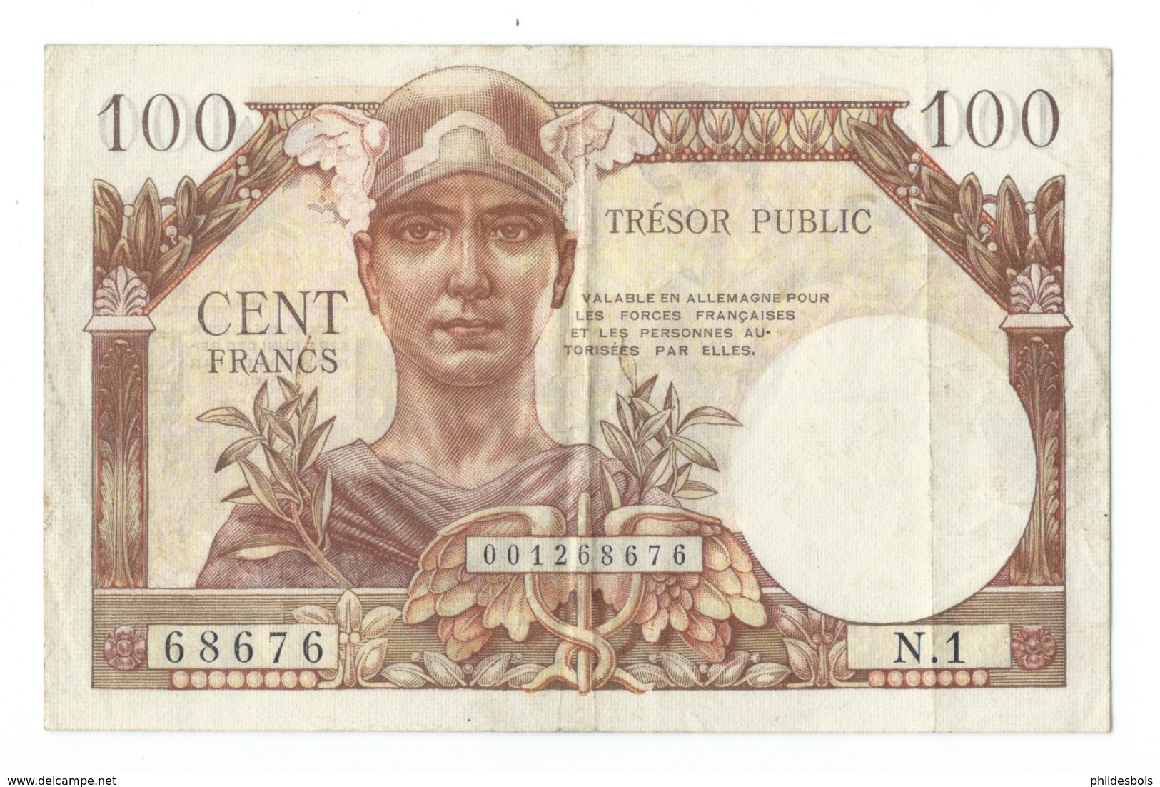 100 FRANCS TRESOR PUBLIC 1955 ALPH N1 - 1955-1963 Trésor Public