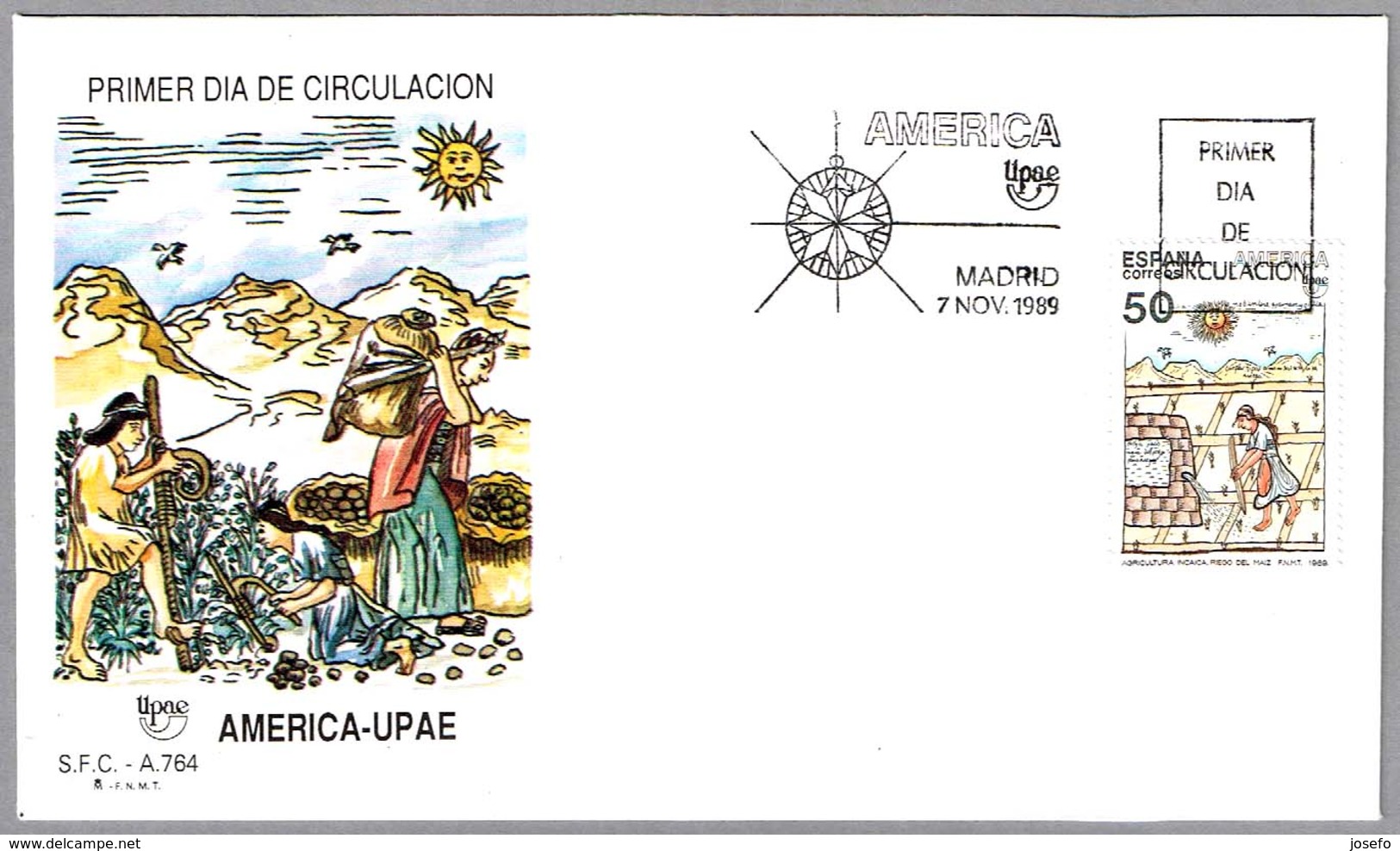 AGRICULTURA De Los INCAS. America-UPAE. SPD/FDC Madrid 1989 - American Indians